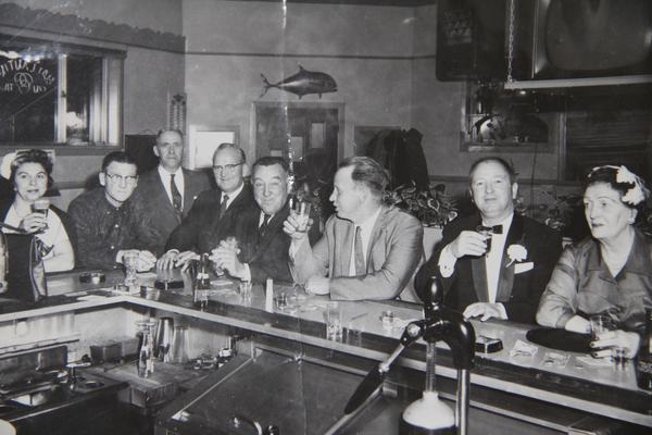 Regulars at the bar, decades back